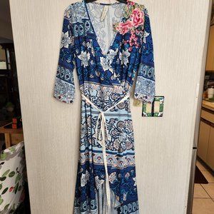 Aratta Blue Wrap Dress XL